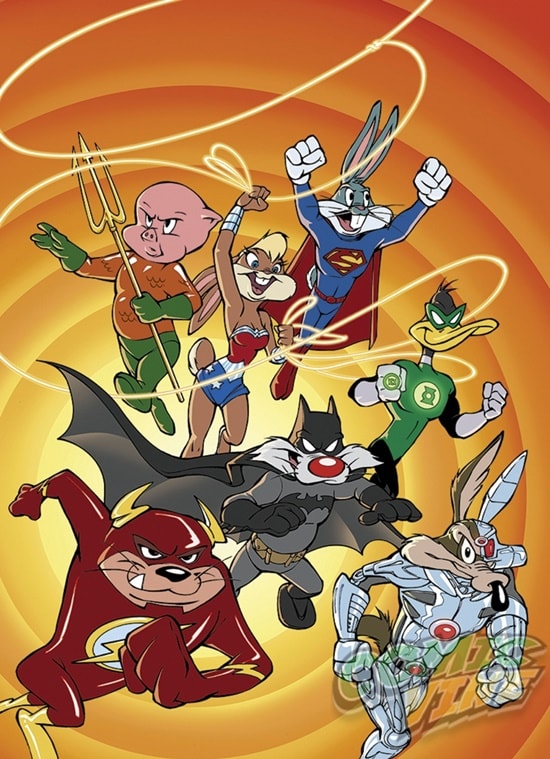 DC Comics Capas variantes inspiradas em Looney Tunes nos títulos de