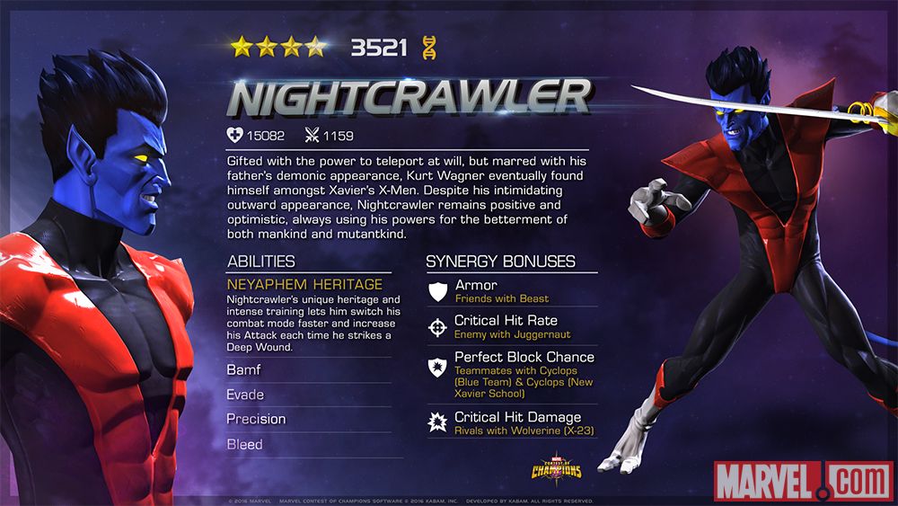 Nightcrawler текст. Марвел битва чемпионов ночной змей. Marvel Contest of Champions персонажи. Marvel Contest of Champions x-man Teams. Персонажи Марвел битва чемпионов арт.