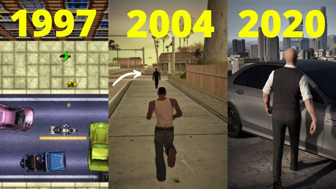 A EVOLUÇÃO DO GTA I pro GTA V (Todas as Diferenças) 